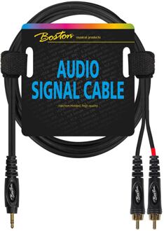 Boston AC-276-030 audio signaalkabel audio signaalkabel, 2x RCA naar 3.5mm jack stereo, 0.30 meter