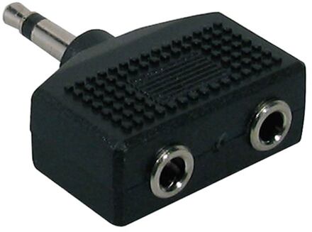 Boston AT-135 verloop plug verloop plug, 2 x 3,5 jack female mono, 3,5mm jack male mono