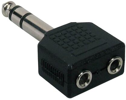 Boston AT-175 verloop plug verloop plug, 2 x 3,5 jack female stereo, 6,3mm jack male stereo