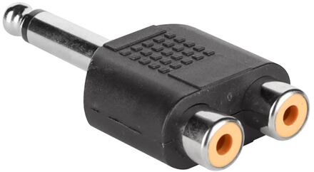 Boston AT-240 verloop plug verloop plug, 2 x RCA female, 6,3mm jack mono