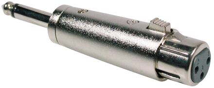 Boston AT-290 verloop plug verloop plug, XLR female metaal, 6,3mm jack male mono