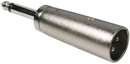 Boston AT-300 verloop plug verloop plug, XLR male metaal, 6,3mm jack male mono