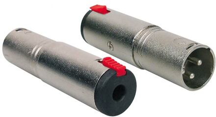 Boston AT-615 verloop plug verloop plug, 6,3mm jack female stereo lock metaal, XLR male