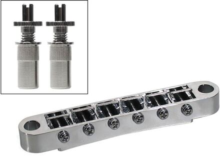 Boston B-162-C brug voor e-gitaar brug voor e-gitaar, "tune'o matic", chroom, stud spacing 73,0mm, stud diam 6,5mm