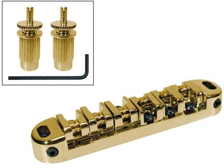Boston B-200-G brug voor e-gitaar brug voor e-gitaar, roller bridge model, goud, met studs