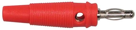 Boston BN-060-RD banaan-plug banaan-plug, 1-polig, pvc rood