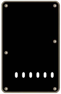 Boston BP-313-BC rugplaat rugplaat, string spacing 11,2mm, zwart & cream, 3 ply, standaard Stallion, 86x138mm