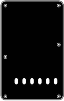 Boston BP-413-PB rugplaat rugplaat, string spacing 11,2mm, parel zwart, 4 ply, standaard Stallion, 86x138mm