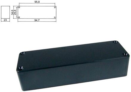 Boston BPC-5-BKM pickup cover, 5-string no holes, mat black, 104,0x34,5x23,0mm