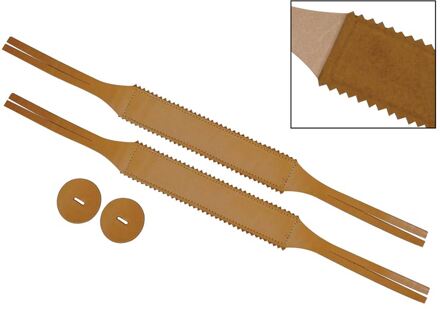 Boston BR-10 bekkenriemen bekkenriemen, paar, gevoerd leder, met ring, 42 mm breed