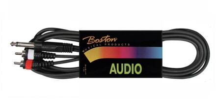 Boston BSG-290-6 audio kabel audio kabel, zwart, 6 meter, 2x rca - jack mono