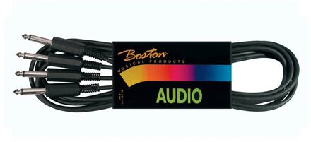 Boston BSG-295-3 audio kabel audio kabel, zwart, 3 meter, 2x jack mono - 2x jack mono