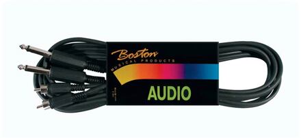 Boston BSG-310-6 audio kabel audio kabel, zwart, 6 meter, 2x rca - 2x jack mono