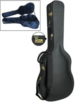 Boston CAC-500-M deluxe case for Maccaferri-model acoustic guitar, wood, arched, with lock and shoulder strap