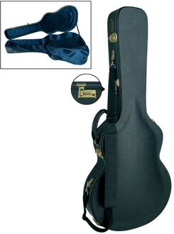 Boston CEG-500-SA deluxe koffer voor 335-model gitaar deluxe koffer voor 335-model gitaar, hout, gewelfd, met slot en schouderriem