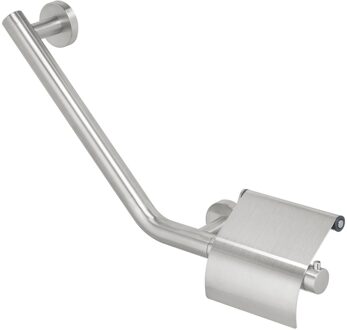 Boston Comfort & Safety Wandbeugel met toiletrolhouder RVS geborsteld Links 40.4x24.1x8cm