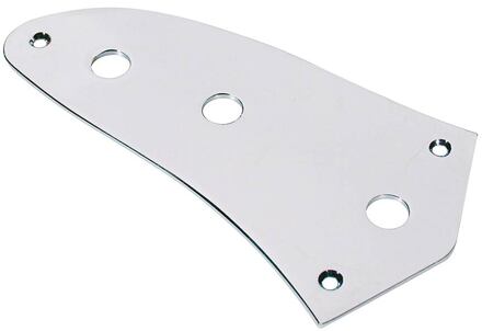 Boston CP-JG3-C control plate, chrome, pots and output jack, jag-model, 9,5mm holes for inch pots