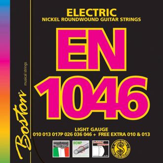 Boston EN-1046 snarenset elektrisch snarenset elektrisch, nickel roundwound, light, 010-013-017-026-036-046