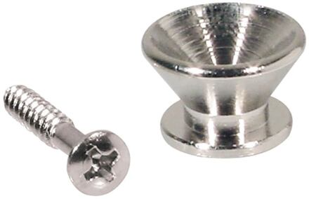 Boston EP-F-N strap buttons strap buttons, metaal, nikkel, met schroef, v-model, diameter 14mm, 2-pack