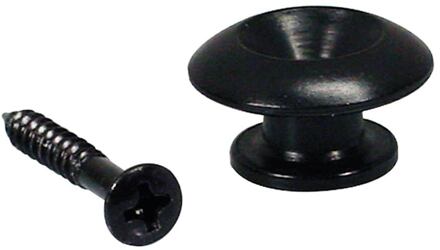 Boston EP-HN-B strap buttons strap buttons, metaal, zwart, met schroef, rond model, diameter 17mm, 2-pack