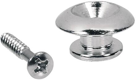 Boston EP-HN-C strap buttons strap buttons, metaal, chroom, met schroef, rond model, diameter 17mm, 2-pack