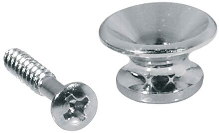 Boston EP-K-C strap buttons strap buttons, metaal, chroom, met schroef, v-model, diameter 13mm, 2-pack