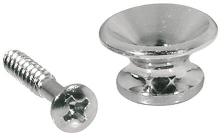 Boston EP-K-N strap buttons strap buttons, metaal, nikkel, met schroef, v-model, diameter 13mm, 2-pack