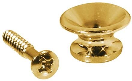 Boston EP-L-G strap buttons strap buttons, metaal, goud, met schroef, v-model, diameter 14mm, 2-pack