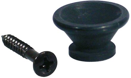 Boston EP-PP-B strap buttons strap buttons, metaal, zwart, met schroef, v-model, diameter 17mm, 2-pack