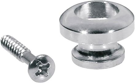 Boston EP-R-N strap buttons strap buttons, metaal, nikkel, met schroef, rond model, diameter 14mm, 2-pack