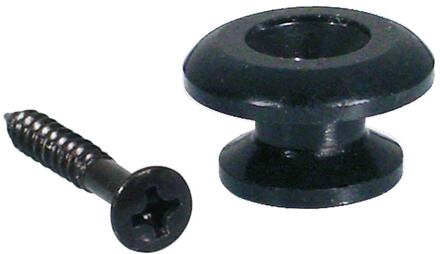 Boston EP-RR-B strap buttons strap buttons, metaal, zwart, met schroef, rond model, diameter 17mm, 2-pack