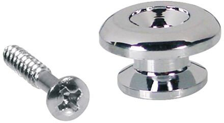Boston EP-RR-C strap buttons strap buttons, metaal, chroom, met schroef, rond model, diameter 17mm, 2-pack