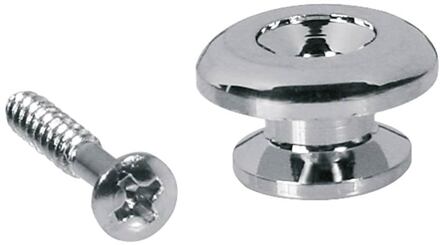 Boston EP-RR-N strap buttons strap buttons, metaal, nikkel, met schroef, rond model, diameter 17mm, 2-pack