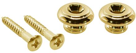 Boston EP-S-G strap buttons strap buttons, metaal, goud, met schroef, v-model, diameter 15mm, 2-pack
