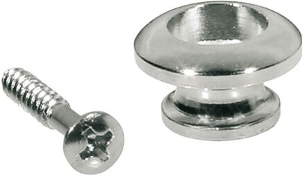 Boston EP-S-N strap buttons strap buttons, metaal, nikkel, met schroef, v-model, diameter 15mm, 2-pack