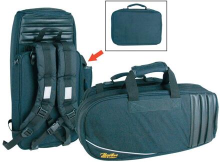 Boston GB-FLHO gigbag voor flugelhoorn gigbag voor flugelhoorn, zwart cordura, 25 mm gevoerd, met riemen en los te maken accessoires zakje