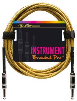 Boston GC-262-6 instrumentkabel instrumentkabel, vintage tweed, 6 meter, 2 x metalen jack