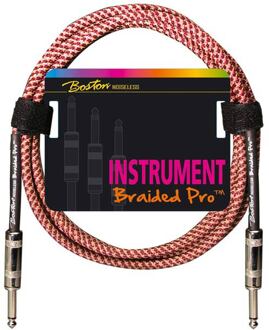 Boston GC-264-6 instrumentkabel instrumentkabel, vintage oxblood, 6 meter, 2 x metalen jack