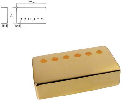 Boston HPC-20-GGF pickup cover, humbucker, pitch= 9,8mm, neck position, metal gold