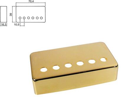 Boston HPC-20-GGR pickup cover, humbucker, pitch=10,5mm, bridge position, metal gold