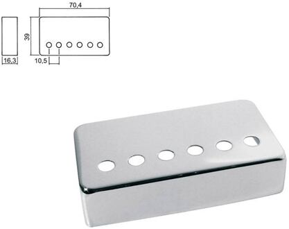 Boston HPC-20-NIR pickup cover, humbucker, pitch=10,5mm, bridge position, metal nickel