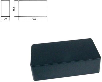 Boston HPC-50-BMN pickup cover, humbucker, plastic mat black, 70,2x67,6x20,0mm, no holes