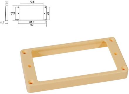 Boston HPF-02-TCR pickup ring, humbucker, flat, ivory, plastic, height: 10,0-11,7mm, high