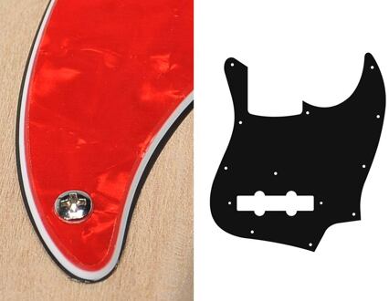 Boston JB-310-PR slagplaat slagplaat, Jocker bass, 3 ply, pearl red, standaard