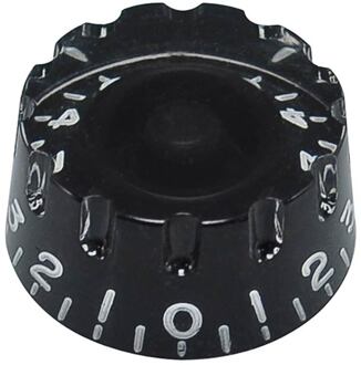 Boston KB-116 speed knob (notched edge), for inch type pot shaft, transparent black