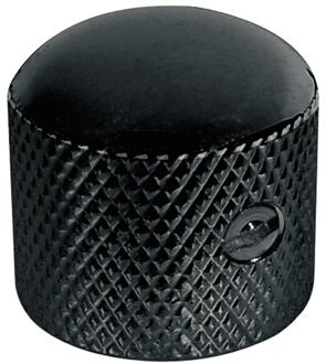Boston KB-220 dome knob, metal, diam 18,0 x18,0mm, with set screw allen type, shaft size 6,1mm, black