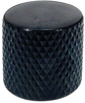 Boston KB-230 dome knob, metal, diam 19,0 x19,0mm, push on, shaft size 6,0mm, black
