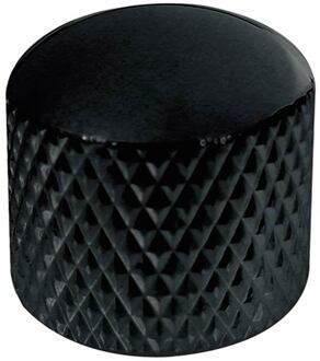 Boston KB-235 dome knob, metal, diam 19,0 x19,0mm, push on, shaft size 6,0mm, black