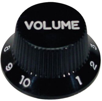 Boston KB-244-V bell knob, Stallion, for inch type pot shaft, black, volume