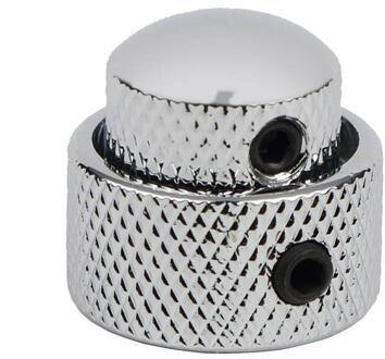 Boston KCH-270 double dome knob, metal, 14x11 + 19x10mm, with set screws allen type, shaft size 3,0 + 6,0, chrome